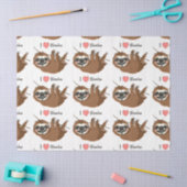 Ik hart luiaards baby dier tissuepapier (Craft)