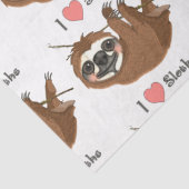 Ik hart luiaards baby dier tissuepapier (Detail)