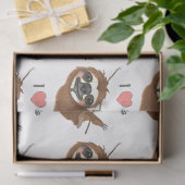 Ik hart luiaards baby dier tissuepapier (Geschenk)