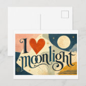 "Ik [Hart] maanlicht" Briefkaart (Voorkant / Achterkant)