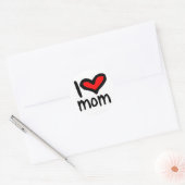 Ik hart mam! ronde sticker (Envelop)