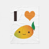 Ik hart Mango Fleece Deken (Voorkant)