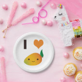 Ik hart Mango Papieren Bordje (Feest)