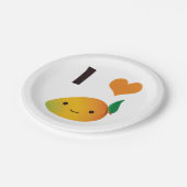 Ik hart Mango Papieren Bordje (Gekanteld)