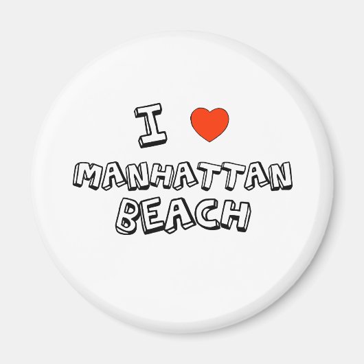 Ik hart Manhattan Beach Magneet (Voorkant)