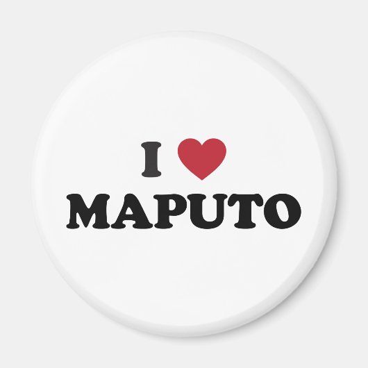 Ik hart Maputo Mozambique Magneet (Voorkant)