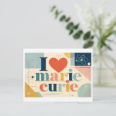 "Ik [Hart] Marie Curie" Briefkaart (Staand voorkant)