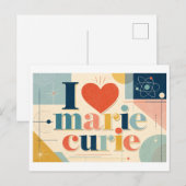 "Ik [Hart] Marie Curie" Briefkaart (Voorkant / Achterkant)