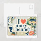 "Ik [Hart] Mary Bennet" Briefkaart (Voorkant / Achterkant)