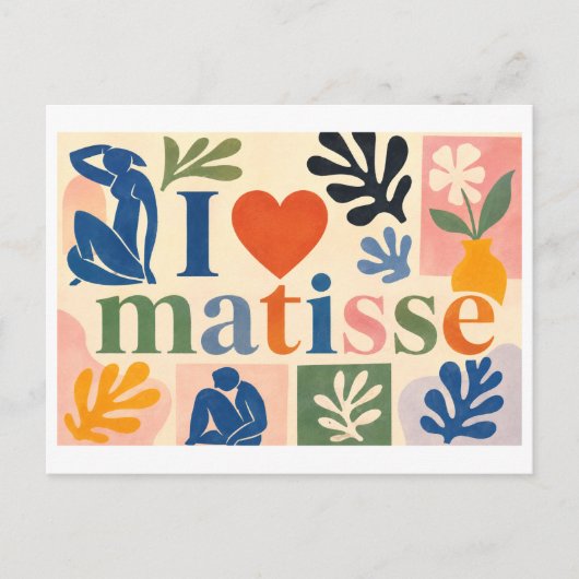 "Ik [Hart] Matisse" Briefkaart (Voorkant)