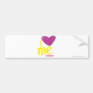 Ik hart me Paars/geel Bumpersticker