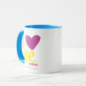 Ik hart me Paars/geel Mok (Voorkant links)