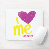 Ik hart me Paars/geel Muismat (Met muis)