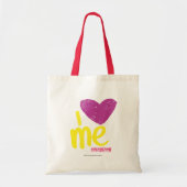 Ik hart me Paars/geel Tote Bag (Voorkant)