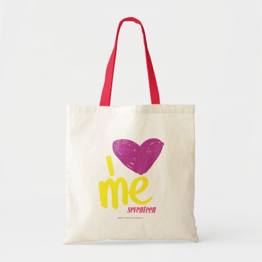 Ik hart me Paars/geel Tote Bag (Voorkant)