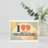 "Ik [Hart] Meditatie" Briefkaart (Staand voorkant)