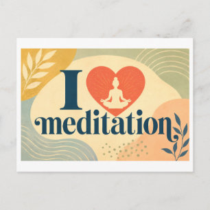 "Ik [Hart] Meditatie" Briefkaart
