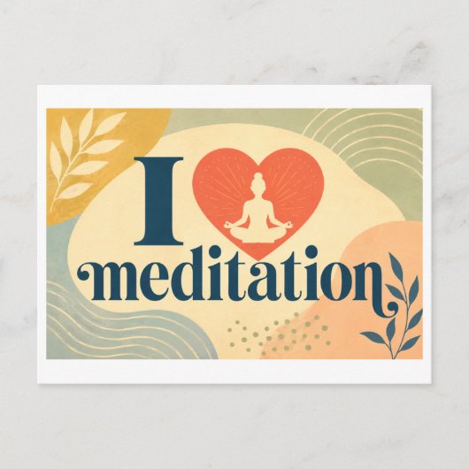 "Ik [Hart] Meditatie" Briefkaart (Voorkant)