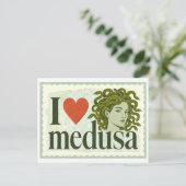"Ik [Hart] Medusa" Briefkaart (Staand voorkant)