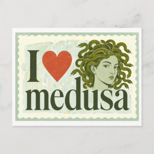 "Ik [Hart] Medusa" Briefkaart