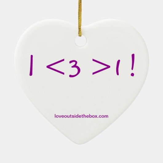 Ik hart meer dan 1 - sierlijk keramisch ornament (Achterkant)