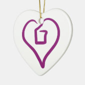 Ik hart meer dan 1 - sierlijk keramisch ornament (Links)