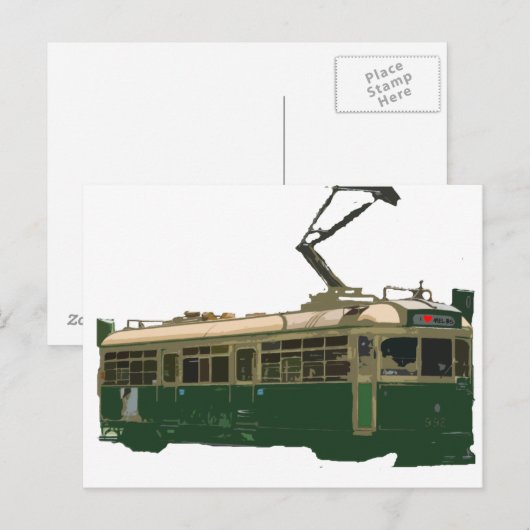 Ik hart Melbs Tram Briefkaart (Voorkant / Achterkant)