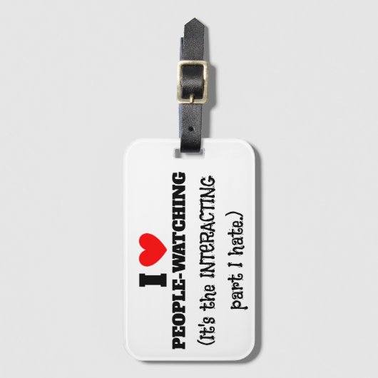Ik (hart) Mensen kijken, interactie deel ik haat Bagagelabel (Voorkant (verticaal))