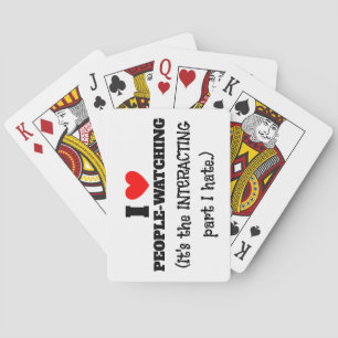 Ik (hart) Mensen kijken, interactie deel ik haat Pokerkaarten