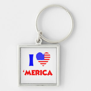 Ik hart merica sleutelhanger