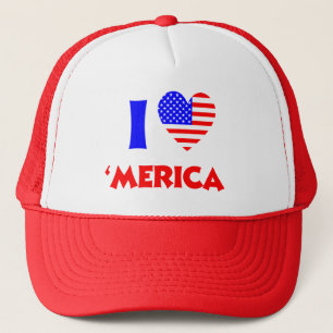 Ik hart merica trucker pet