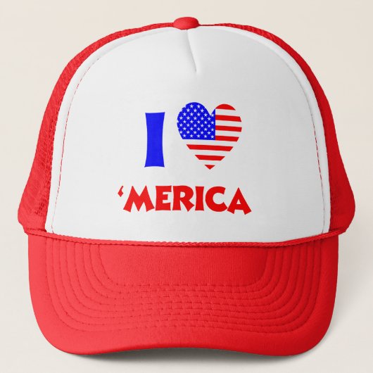 Ik hart merica trucker pet (Voorkant)