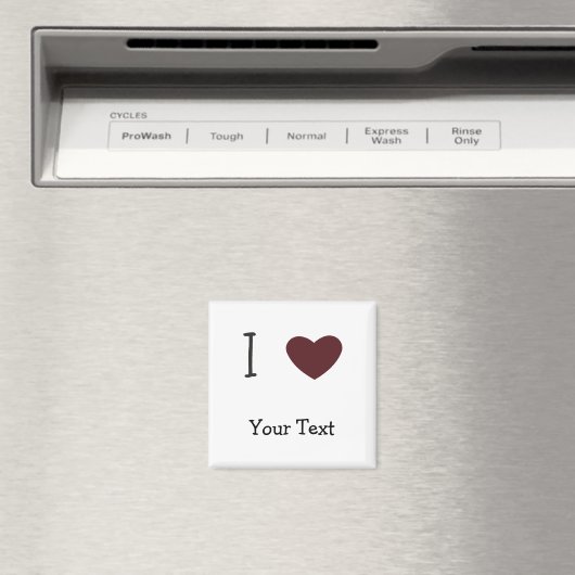 Ik hart met jouw tekst magneet (Insitu (Vaatwasser))