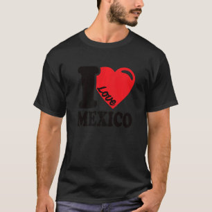 Ik hart Mexico Mooie Mexicaanse vlag Ik hou van Me T-shirt
