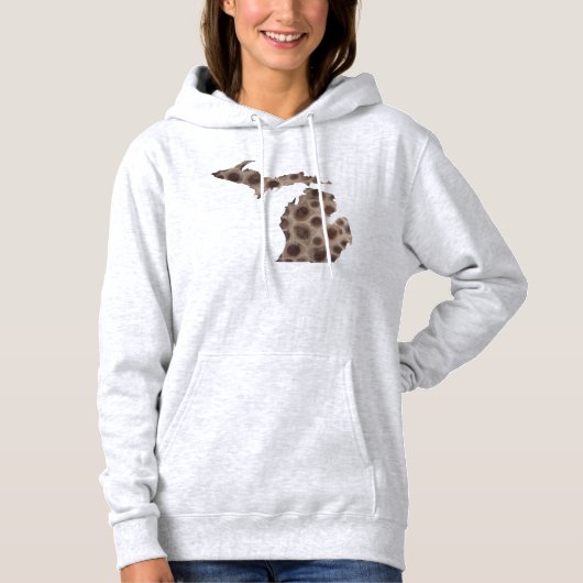 Ik hart Michigan-Petoskey-steen Hoodie (Voorkant)