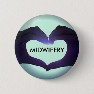 Ik hart Midwifery Ronde Button 5,7 Cm