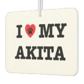 Ik hart mijn Akita auto luchtverfrisser (Links)