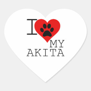 Ik hart mijn Akita Sticker