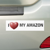 Ik hart mijn amazon bumpersticker (Op auto)