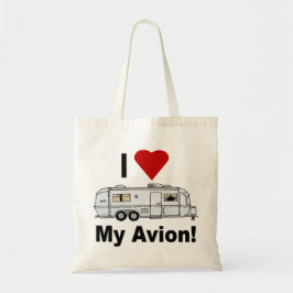 Ik hart Mijn Avion-fullrig Tote Bag