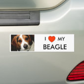 IK Hart MIJN BEAGE Bumpersticker (Op auto)