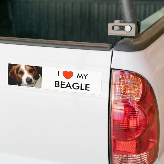 IK Hart MIJN BEAGE Bumpersticker (Op Truck)