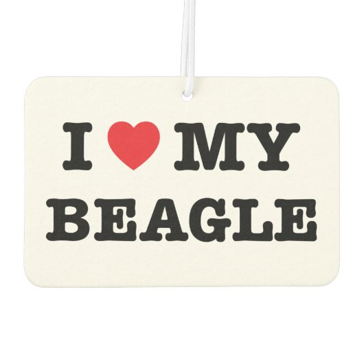 Ik hart mijn Beagle Car luchtverfrisser (Achterkant)