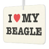 Ik hart mijn Beagle Car luchtverfrisser (Links)