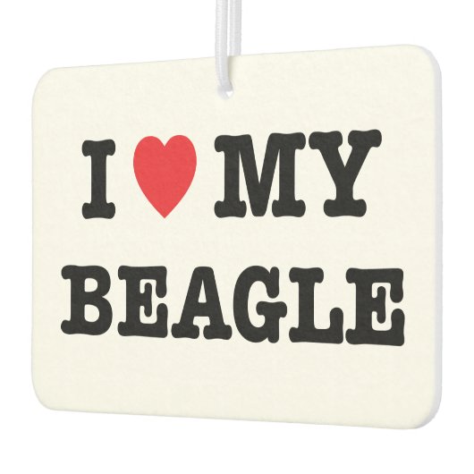 Ik hart mijn Beagle Car luchtverfrisser (Links)