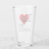 Ik hart mijn beagle glas (Achterkant)