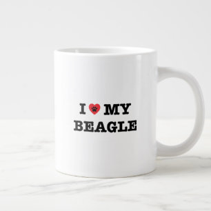 Ik hart mijn Beagle Jumbo Coffee Mok