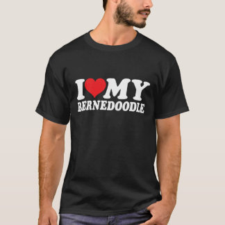 Ik hart mijn bernedoodle Ik hou van mijn bernedood T-shirt
