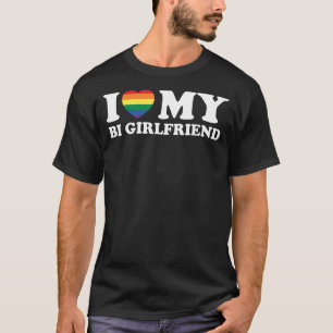 Ik hart mijn Bi Vriendin Ik hou van mijn Bi Vriend T-shirt