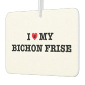 Ik Hart Mijn Bichon Frise Auto Luchtverfrisser (Links)